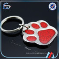 Beautiful metal glitter paw dog tag for PET